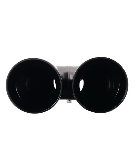 Terminale scarico universale inox nero doppio inclinato 35 56mm TRX 92N