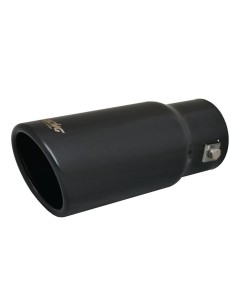 Terminale scarico universale inox nero singolo 37 63mm TRX 01N