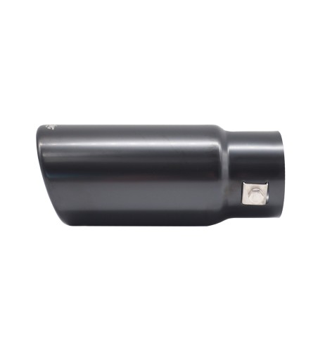 Terminale scarico universale inox nero singolo 37 63mm TRX 01N