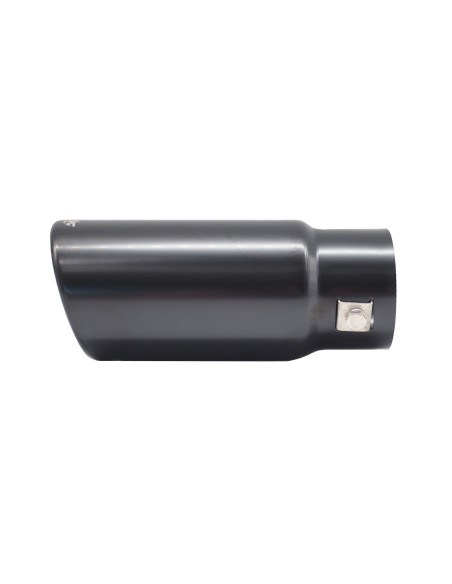 Terminale scarico universale inox nero singolo 37 63mm TRX 01N