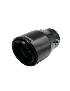 Terminale scarico universale inox nero singolo 39 64mm TRX 108N