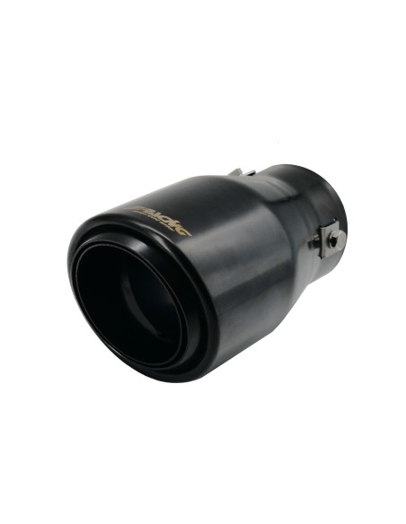 Terminale scarico universale inox nero singolo 39 64mm TRX 108N