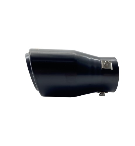 Terminale scarico universale inox nero singolo 39 64mm TRX 108N