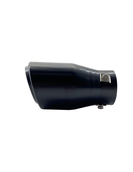 Terminale scarico universale inox nero singolo 39 64mm TRX 108N