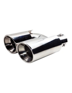 Terminale scarico universale inox rotondo doppio 37 59mm TRX 110