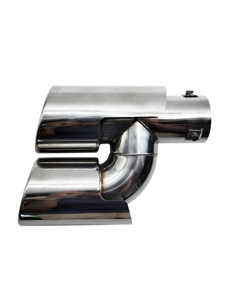Terminale scarico universale inox rotondo doppio 37 59mm TRX 110