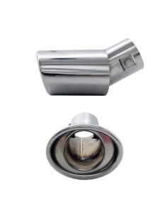 Terminale scarico universale inox singolo 31 47mm TRX 30 2