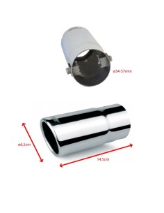 Terminale scarico universale inox singolo 34 57mm TRX 08 2