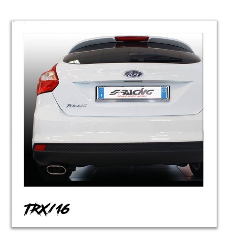 Terminale scarico universale inox singolo 37 60mm TRX 16