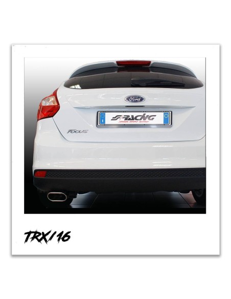 Terminale scarico universale inox singolo 37 60mm TRX 16