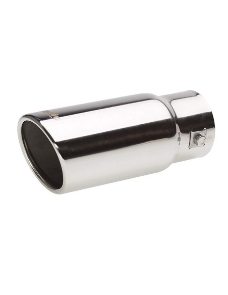 Terminale scarico universale inox singolo 37 63mm TRX 01