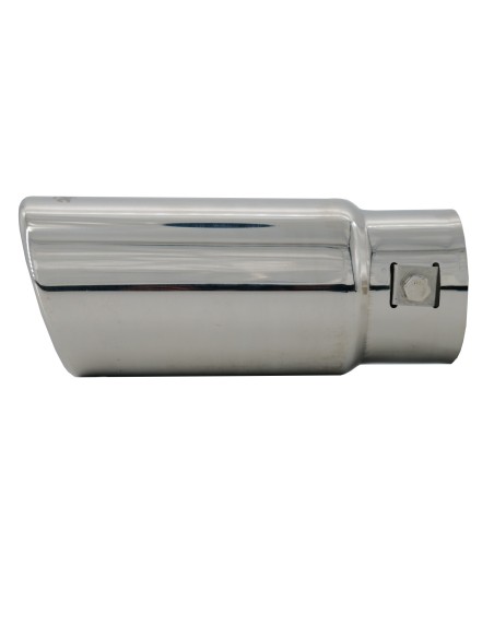 Terminale scarico universale inox singolo 37 63mm TRX 01