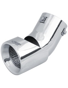 Terminale scarico universale inox singolo 37 73mm regolabile 90 gradi
