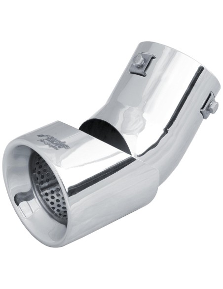 Terminale scarico universale inox singolo 37 73mm regolabile 90 gradi