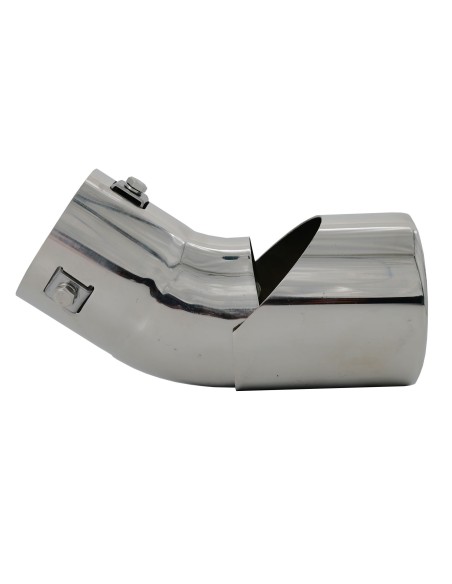 Terminale scarico universale inox singolo 37 73mm regolabile 90 gradi