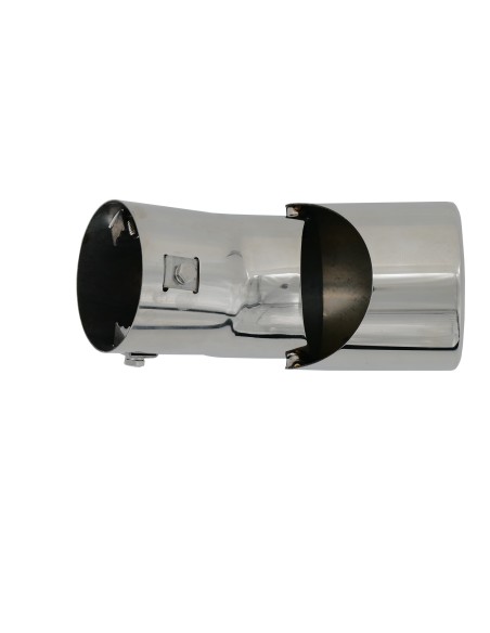 Terminale scarico universale inox singolo 37 73mm regolabile 90 gradi