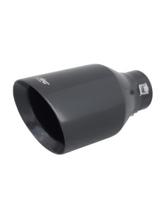 Terminale scarico universale inox singolo 38 63mm TRX 20N nero