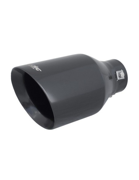 Terminale scarico universale inox singolo 38 63mm TRX 20N nero