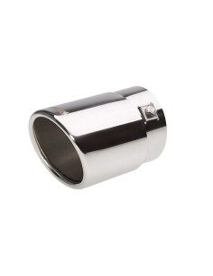 Terminale scarico universale inox singolo ovale 50 73mm TRX 09