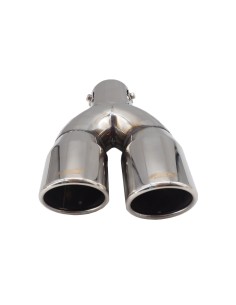 Terminale scarico universale inox tondo doppio inclinato 35 58mm left 2