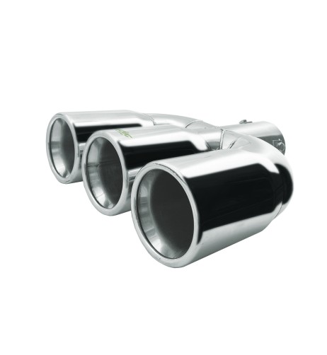 Terminale scarico universale inox triplo dritto 35 62mm TRX 109