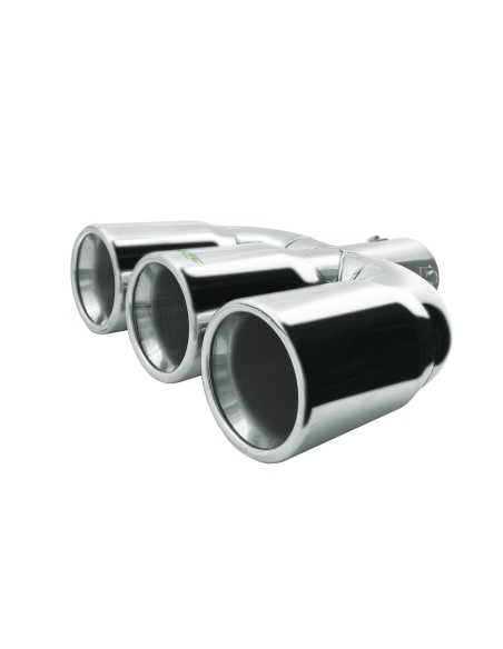 Terminale scarico universale inox triplo dritto 35 62mm TRX 109