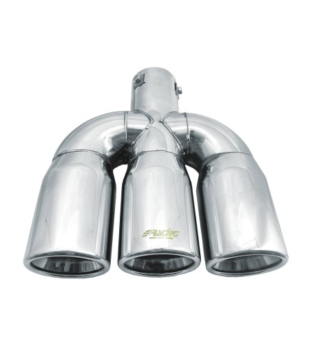 Terminale scarico universale inox triplo dritto 35 62mm TRX 109