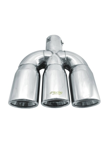 Terminale scarico universale inox triplo dritto 35 62mm TRX 109