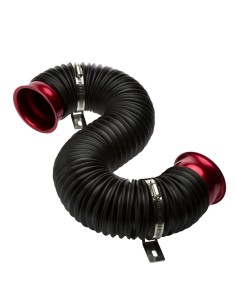 Tubo di aspirazione sportivo nero rosso per filtro aria 25 75cm diametro 76