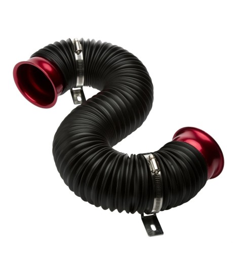 Tubo di aspirazione sportivo nero rosso per filtro aria 25 75cm diametro 76