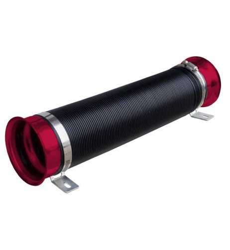 Tubo di aspirazione sportivo nero rosso per filtro aria 25 75cm diametro 76