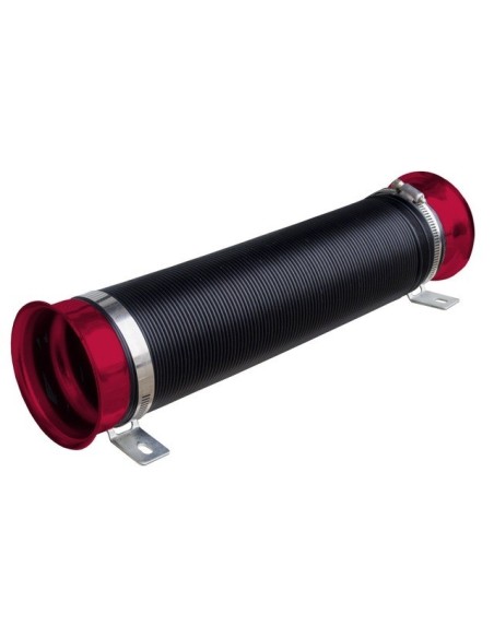 Tubo di aspirazione sportivo nero rosso per filtro aria 25 75cm diametro 76