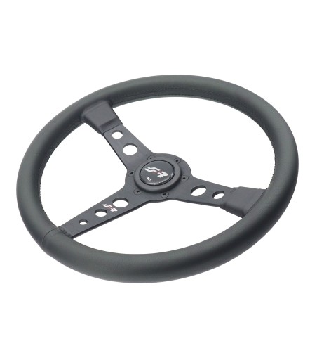 Volante sportivo eco pelle nera 350mm Simoni Racing Grinta