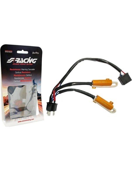 Warning Canceller cablato H4 lampadine 2 resistenze 50W 6 Ohm Simoni Racing