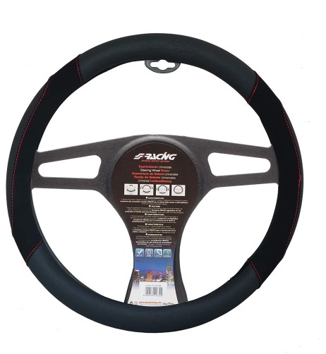 Coprivolante auto diametro 37 39cm Simoni Racing Shammy black eco pelle