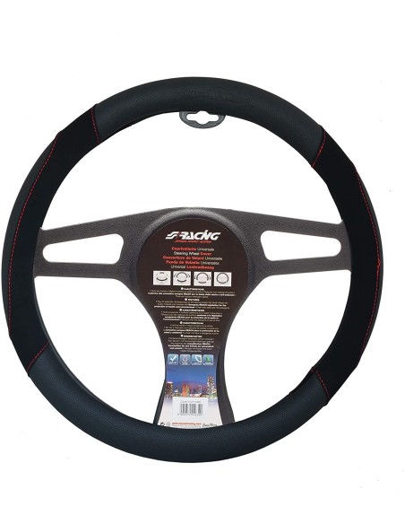 Coprivolante auto diametro 37 39cm Simoni Racing Shammy black eco pelle