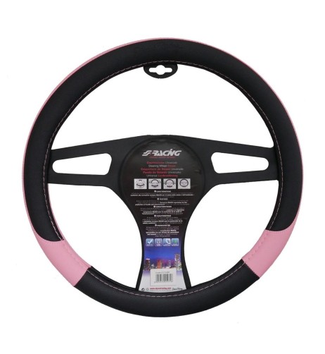Coprivolante auto diametro 37 39cm Simoni Racing Pink Lady ecopelle nera ro