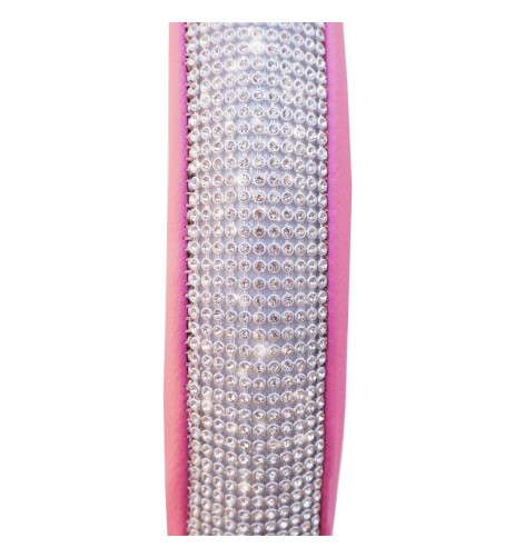 Coprivolante auto diametro 37 39cm Simoni Racing Pink Diamonds eco pelle