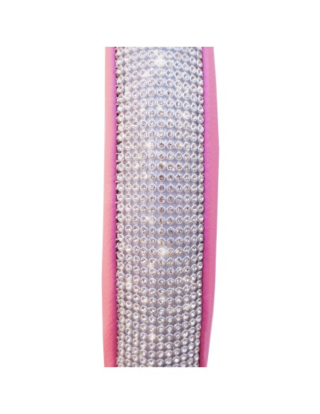 Coprivolante auto diametro 37 39cm Simoni Racing Pink Diamonds eco pelle