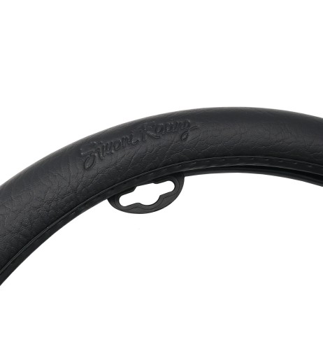 Coprivolante auto diametro 37 39cm Simoni Racing Dark eco pelle nera