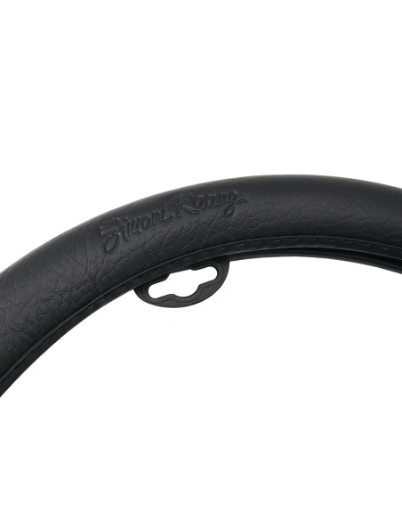 Coprivolante auto diametro 37 39cm Simoni Racing Dark eco pelle nera