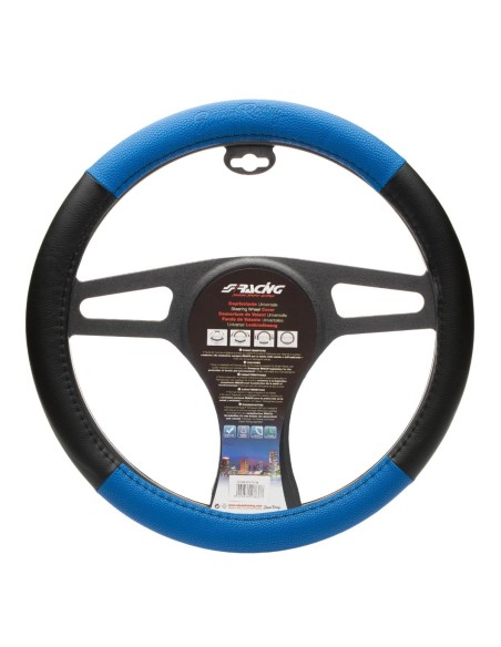 Coprivolante auto diametro 37 39cm Simoni Racing Trophy 1 eco pelle nera az