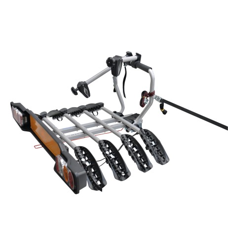 Portabici per gancio traino inclinabile Siena 4 bici