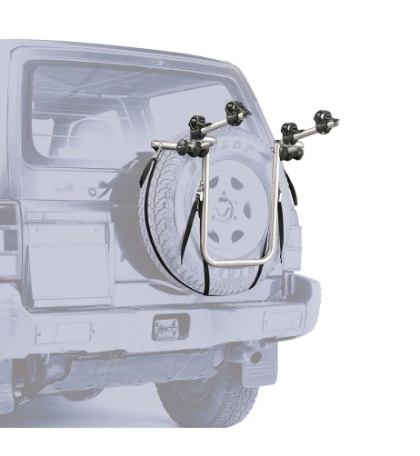 Portabici posteriore per ruota di scorta fuoristrada 2 bici Bike Carrier