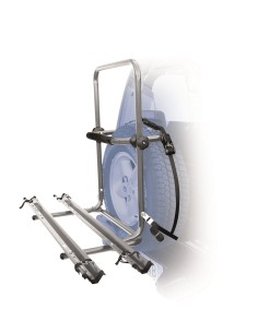 Portabici posteriore per ruota di scorta fuoristrada 2 bici Brennero