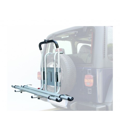 Portabici posteriore per ruota di scorta fuoristrada 2 bici Stelvio Alu