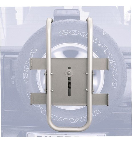 Struttura posteriore ruota di scorta fuoristrada per portabici e portasci