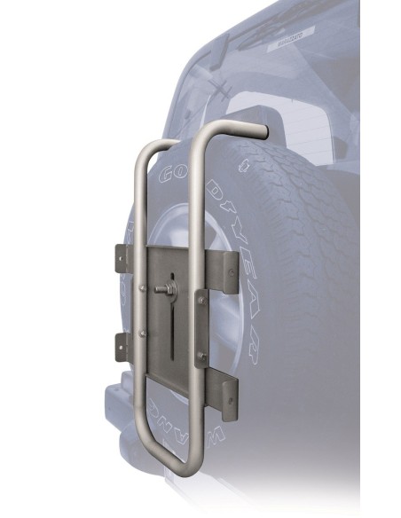 Struttura posteriore ruota di scorta fuoristrada per portabici e portasci