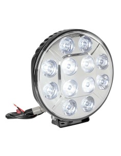 Faro supplementare impermeabile a 12 Led 9 36V 8400lm 215mm Cromo
