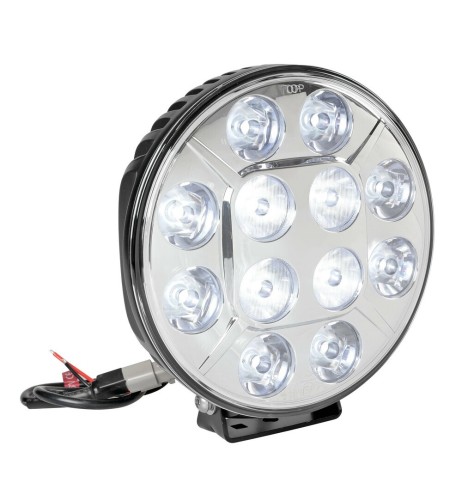 Faro supplementare impermeabile a 12 Led 9 36V 8400lm 215mm Cromo